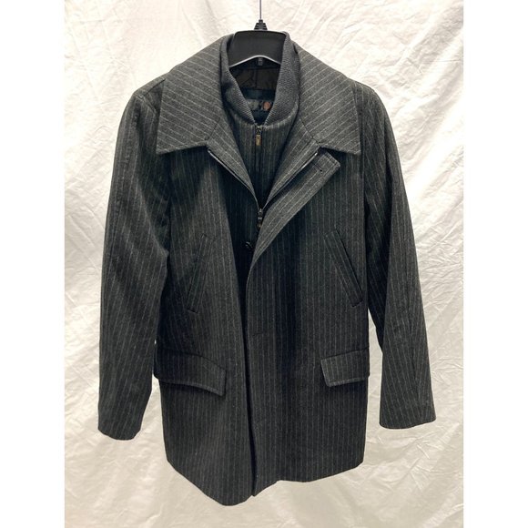 Corneliani Gray Flannel Outdoor Jacket w/ Chest Piece 54 / US 44 - Picture 1 of 8